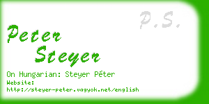peter steyer business card